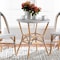 Baxton Studio Tavor Classic French Black and White Weaving and Natural Brown Rattan Dining Table 210-12699 - alternate 1